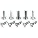 Square Head Bolt, 10pcs M6x20mm Fully Thread Carbon Steel Grade 4.8 Square Machine Screws-0