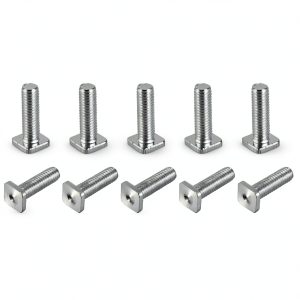 Square Head Bolt, 10pcs M6x20mm Fully Thread Carbon Steel Grade 4.8 Square Machine Screws-0