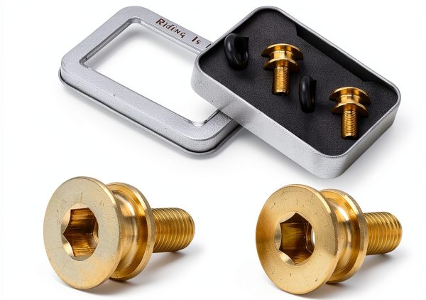 Crank Arm Bolt,Square Hole Center Shaft Fixing Screw Titanium Alloy Mountain Bike Crank Bolt Bottom Bracket Screw M8x15mm-0